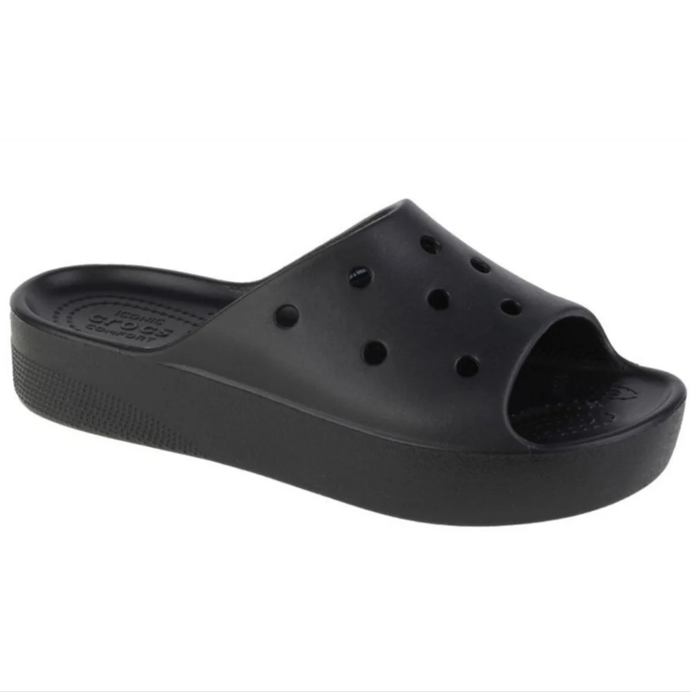 Crocs Women Iconic Comfort Classic Platform Sandals shoes sz 7